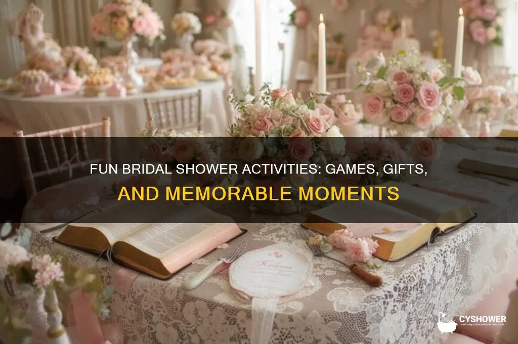 what activities do you do at bridal shower