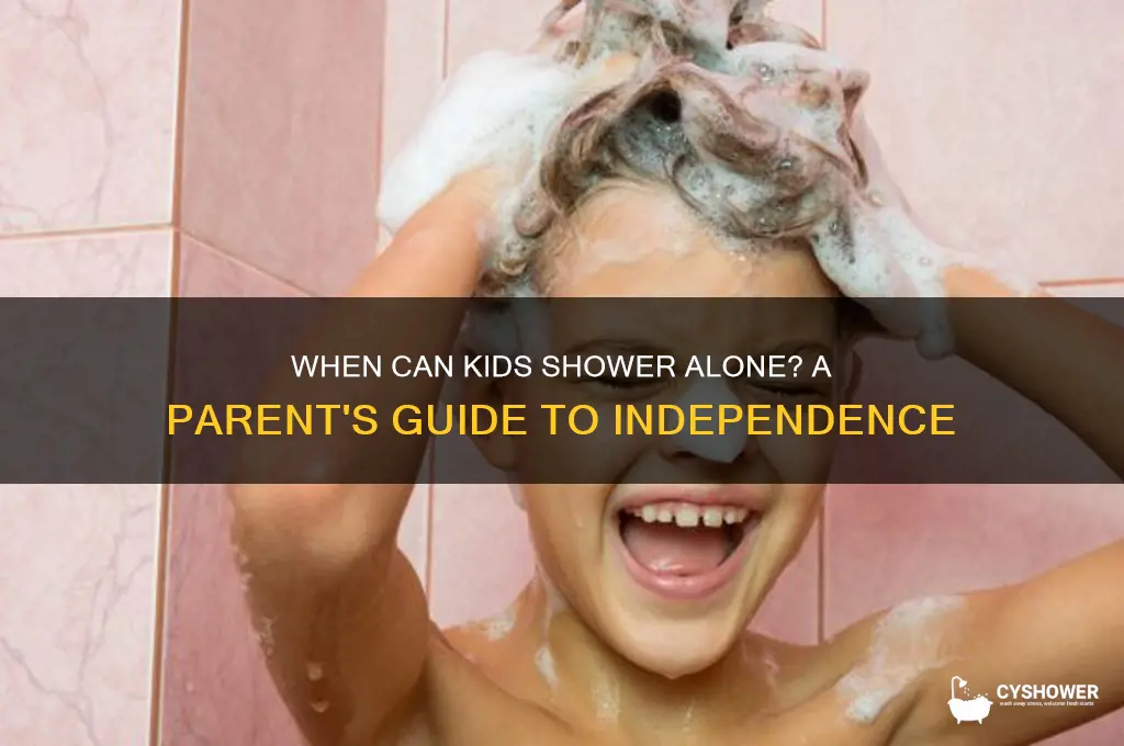 what age can kids shower