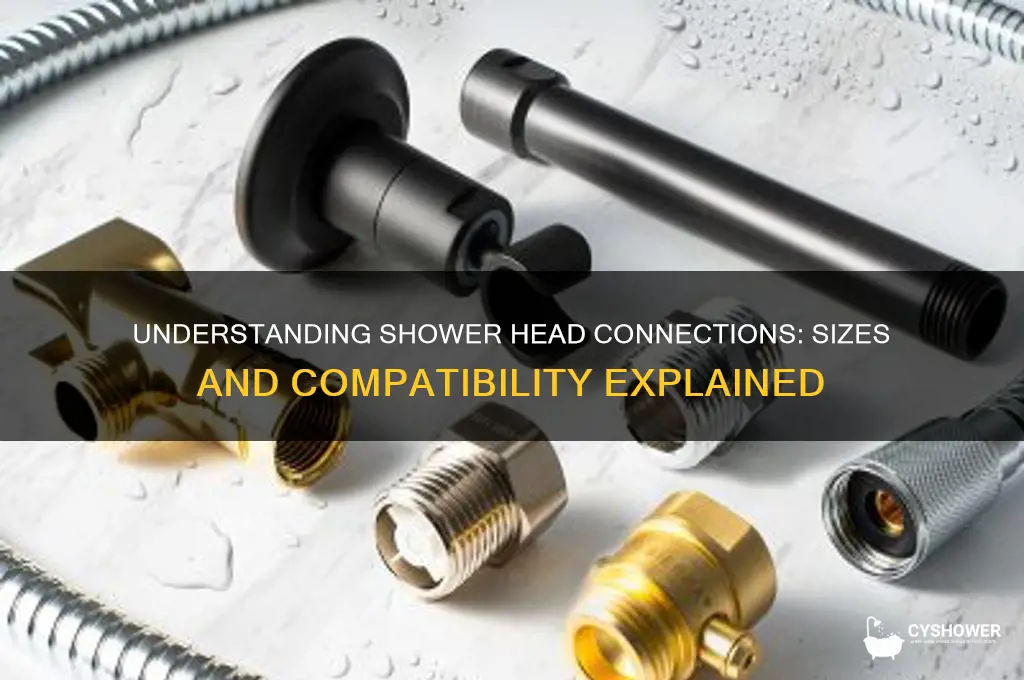 what are different size shower head connections