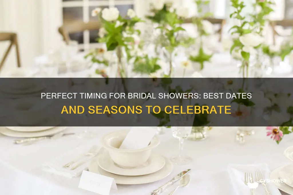 what are good times to have a bridal shower