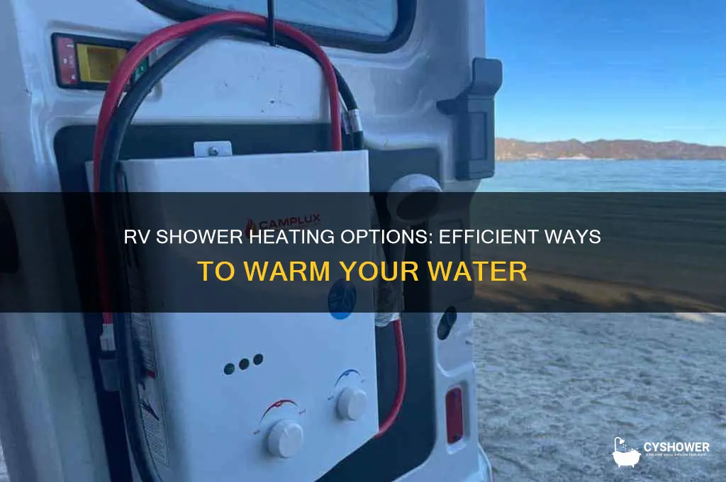 what are options for heating shower water in an rv