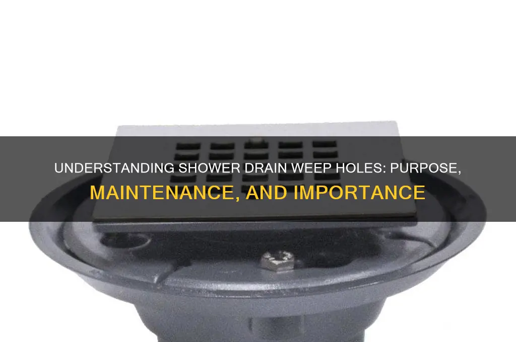 what are shower drain weep holes