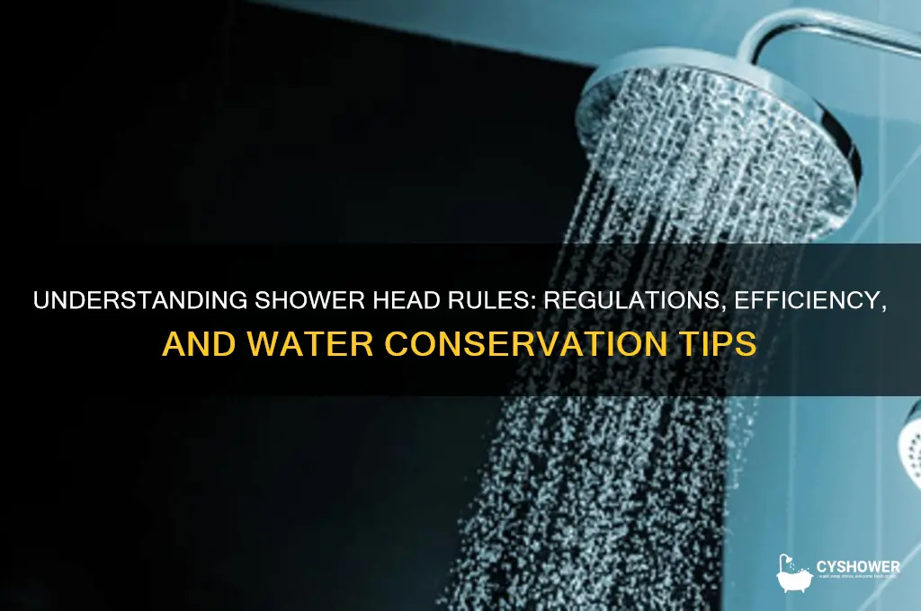 what are shower head rules