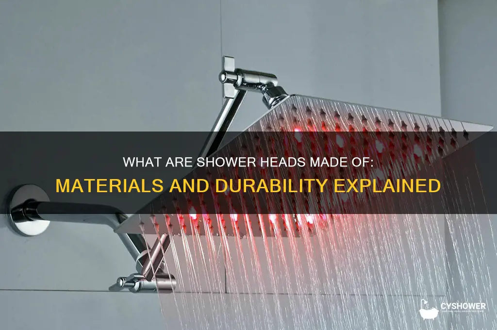 what are shower heads made of