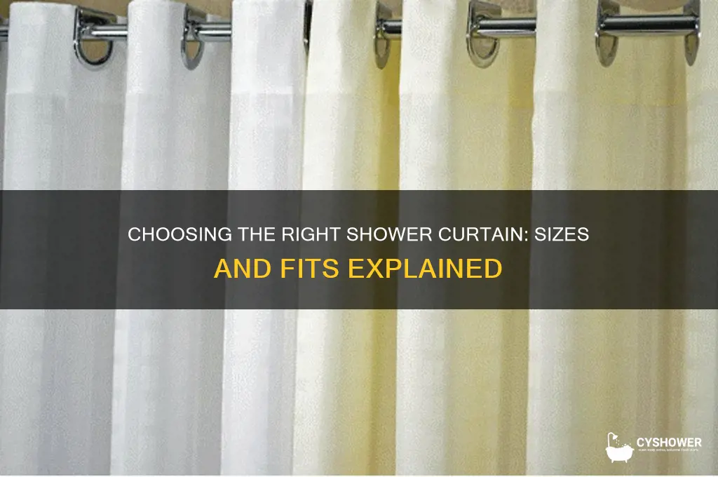 what are the different size shower curtains