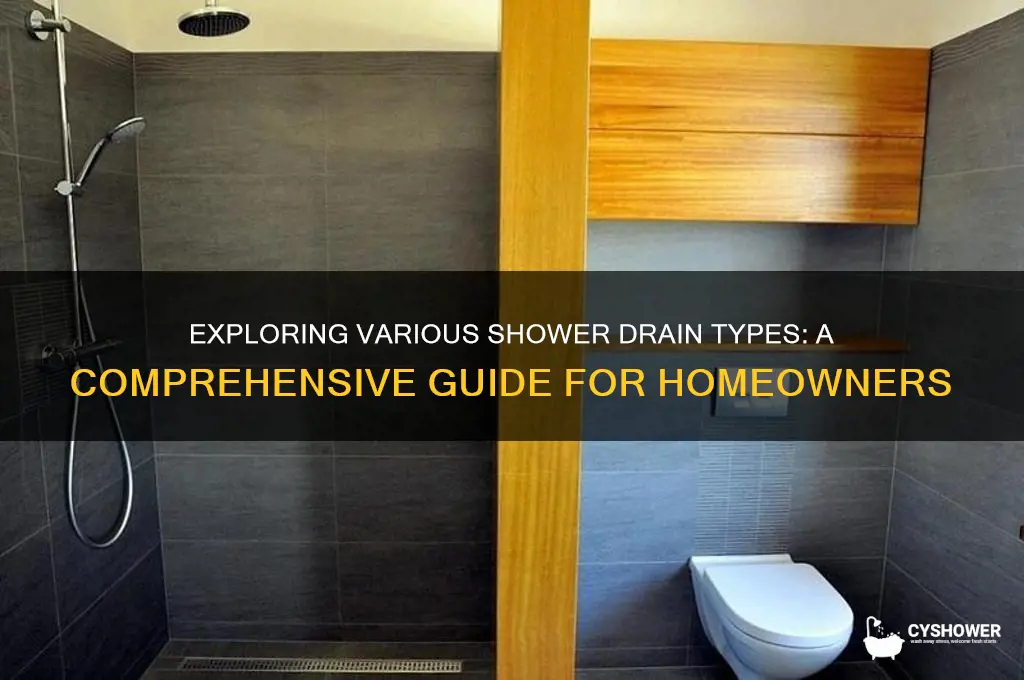 what are the different types of shower drains