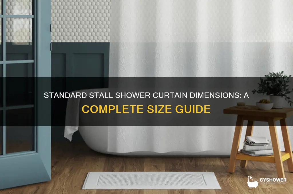 what are the dimensions of a stall shower curtain