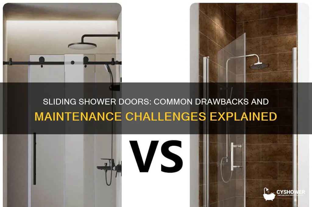 what are the disadvantages of a sliding shower door