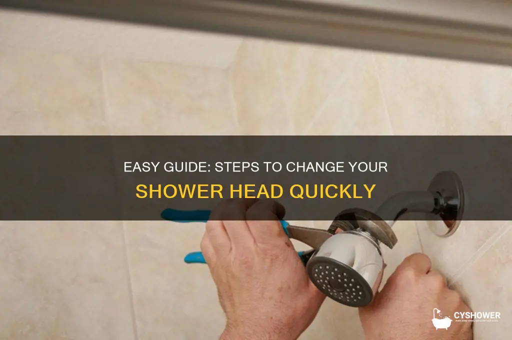 what are the steps to change a shower head