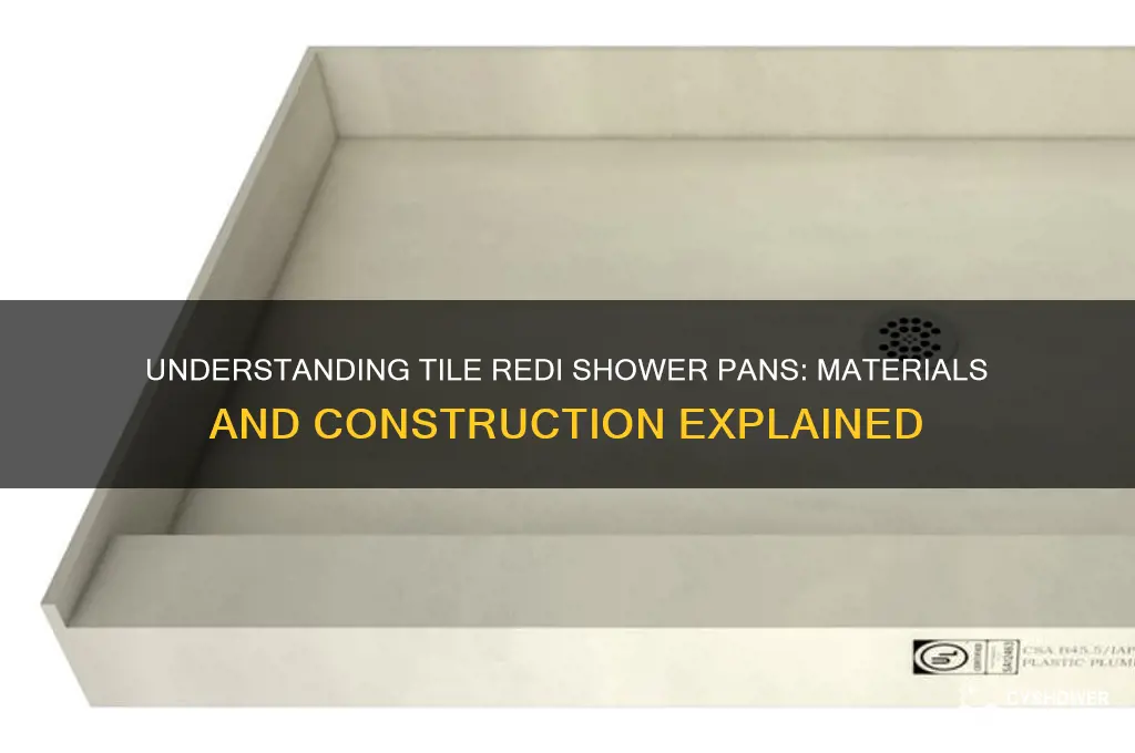 what are tile redi shower pans made of