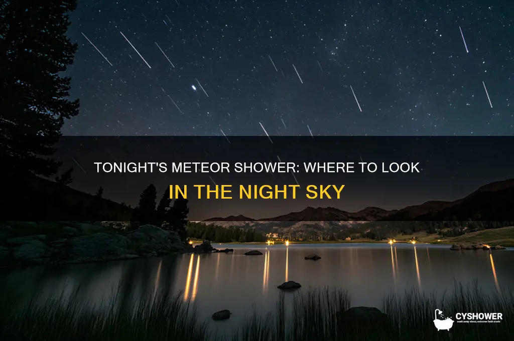 what area of the sky is the meteor shower tonight