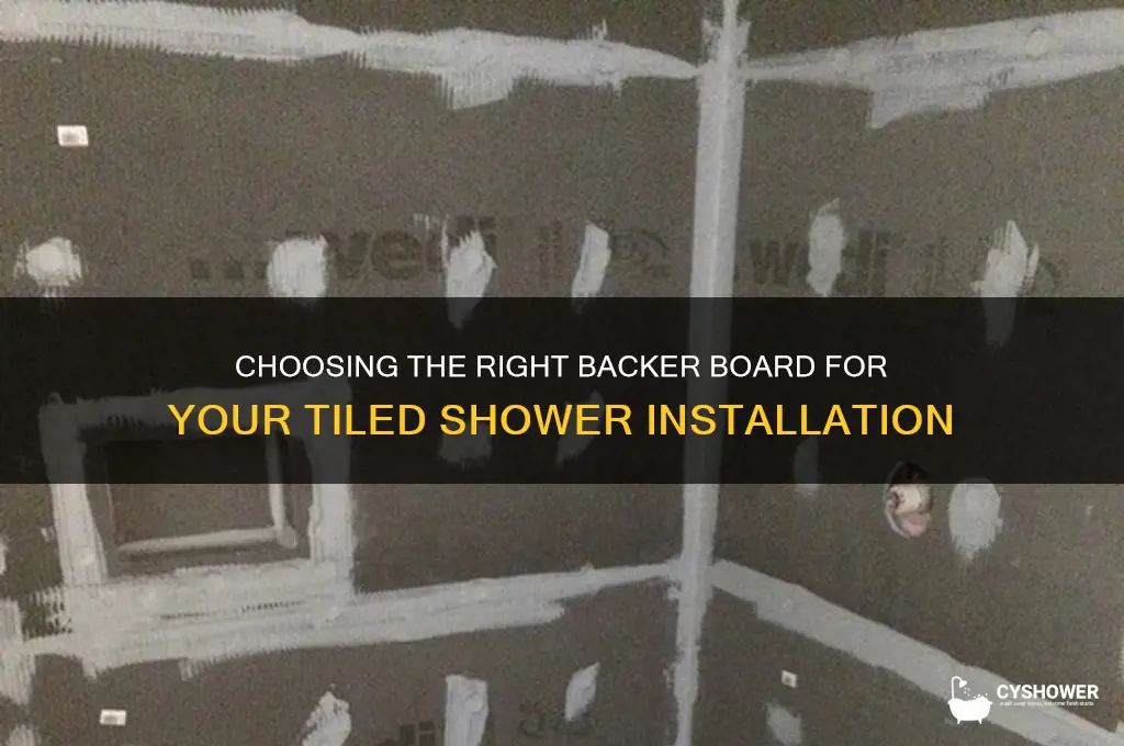 what backer for tiled shower