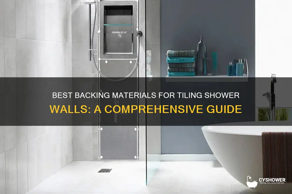 what backing to use to tile shower walls