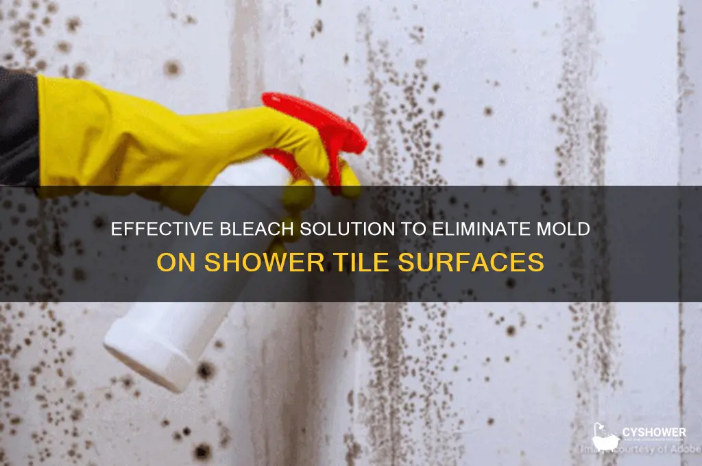 what bleach solution to kill mold on shower tile
