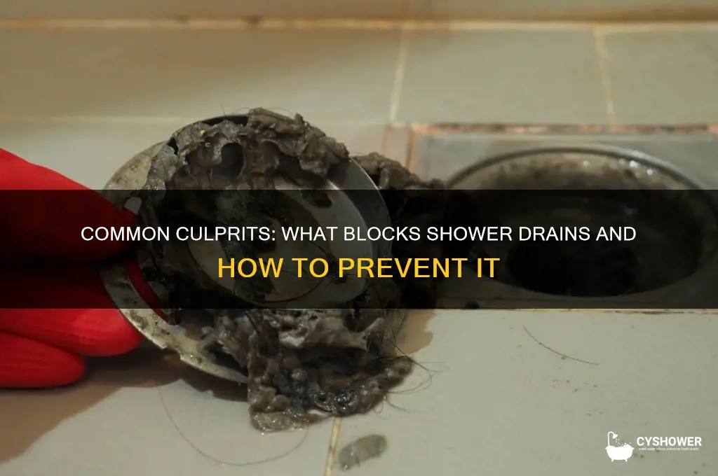what blocks shower drains