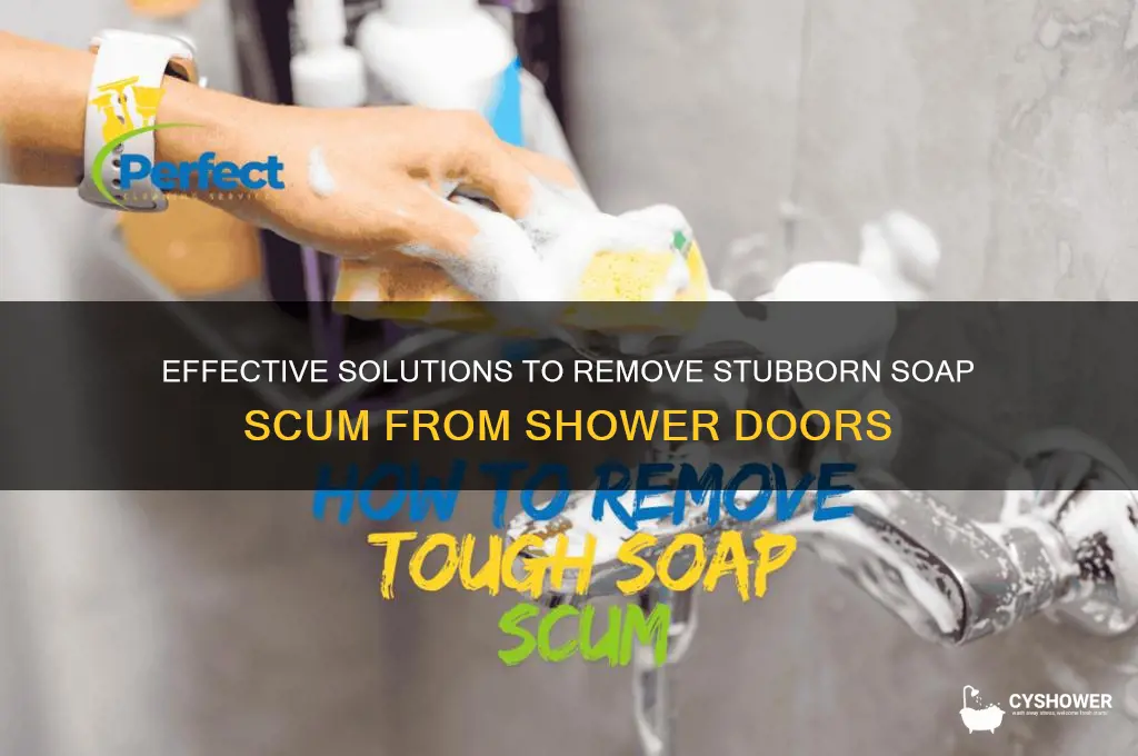 what breaks down soap scum on shower doors