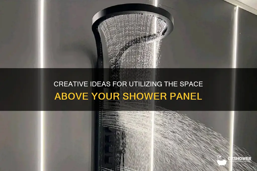 what can above a shower panel