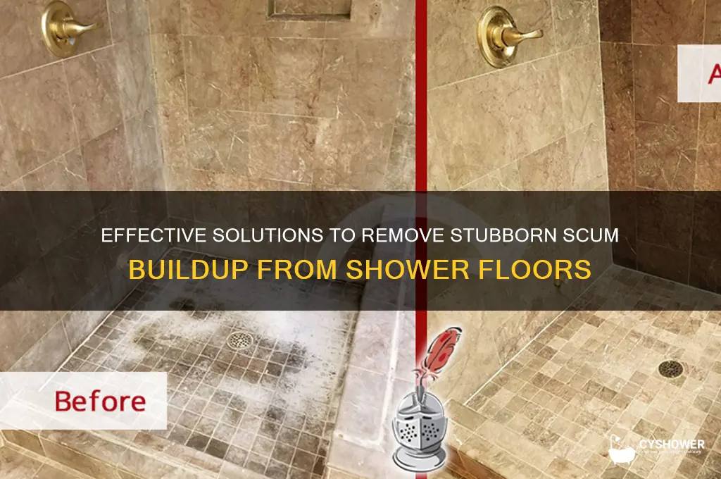 what can dissolve scum build up on floor of shower