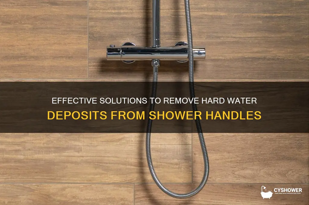 what can dissolve shower handle hard water deposits