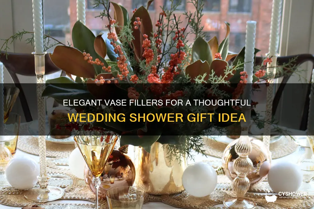 what can i add to vase for wedding shower gift