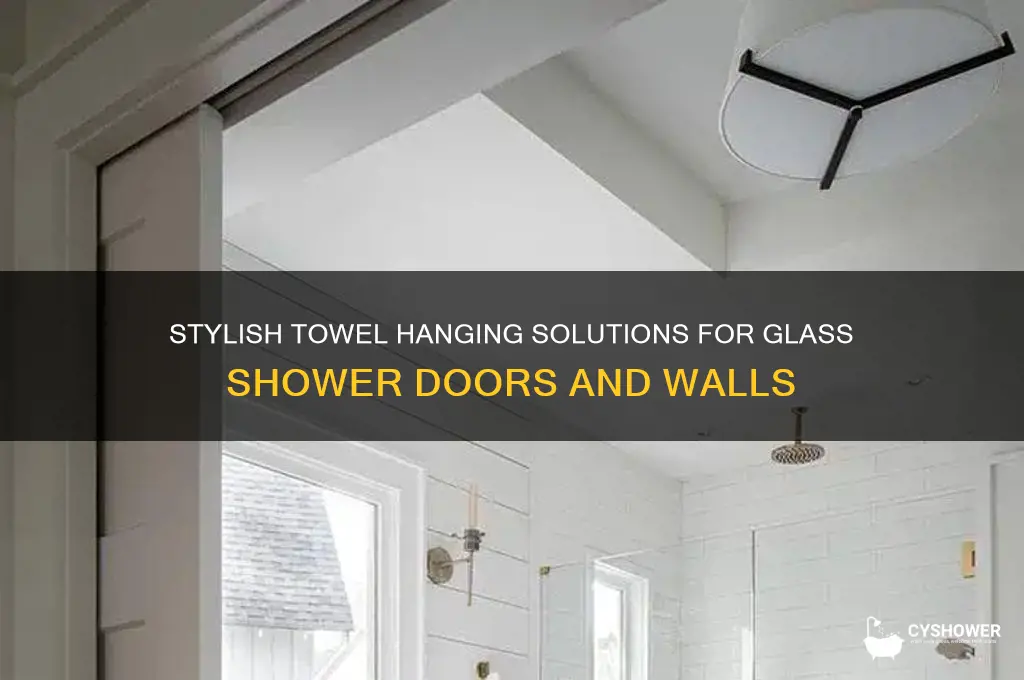 what can i hang on glass shower for towels