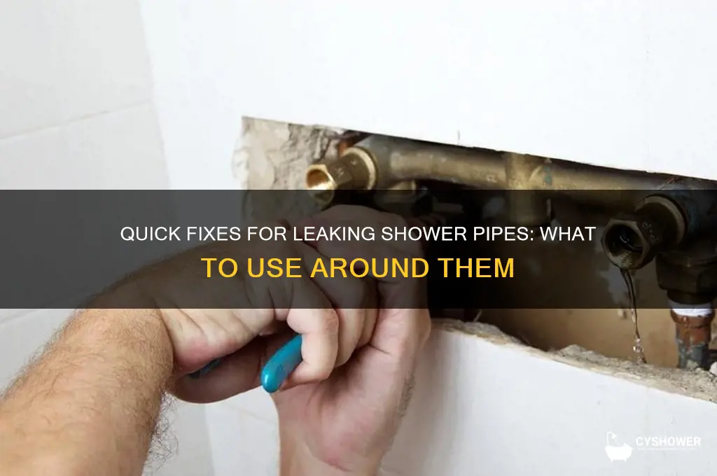 what can i put around a leaking shower pipe