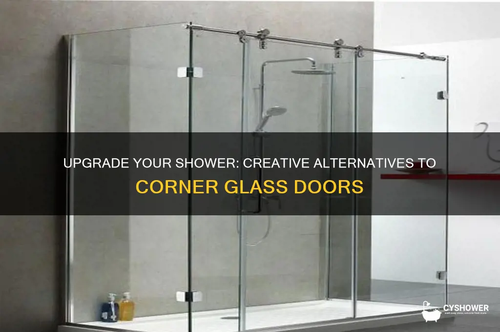 what can i replace my corner shower glass door with