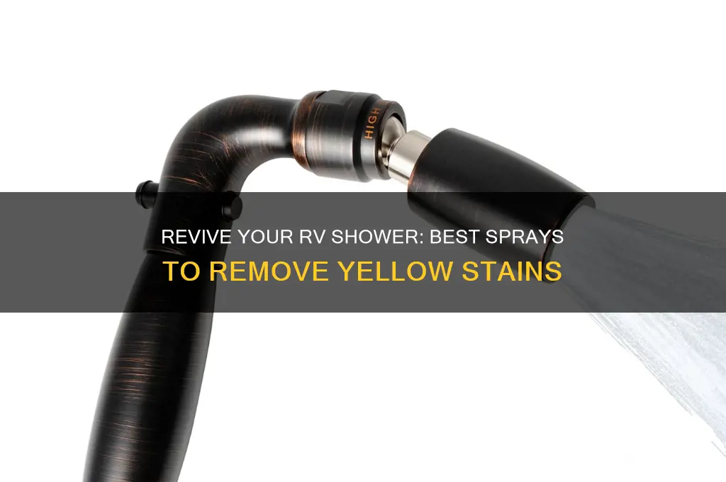 what can i spray on yellowed shower in rv