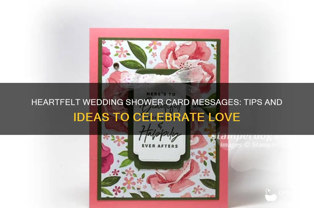 what can i write in a wedding shower card