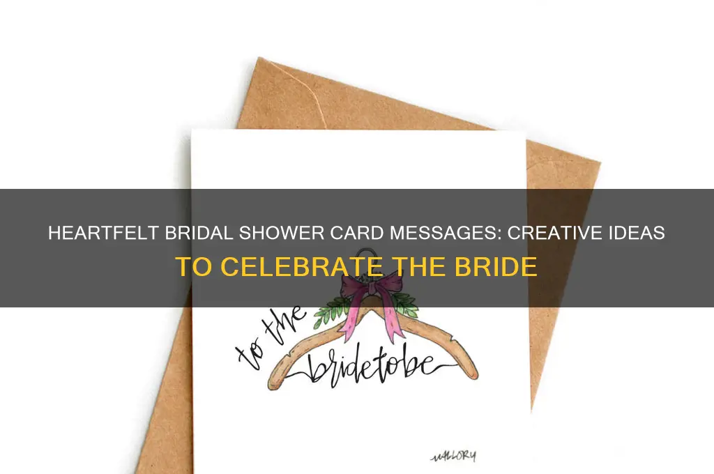 what can i write on a dridal shower card