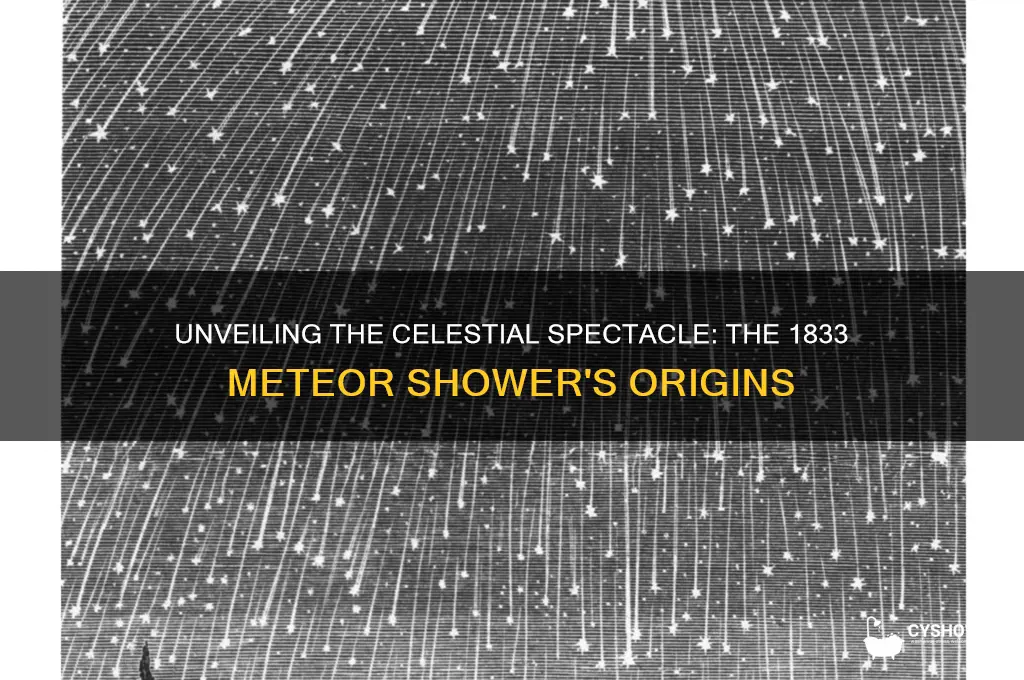 what caused the 1833 meteor shower
