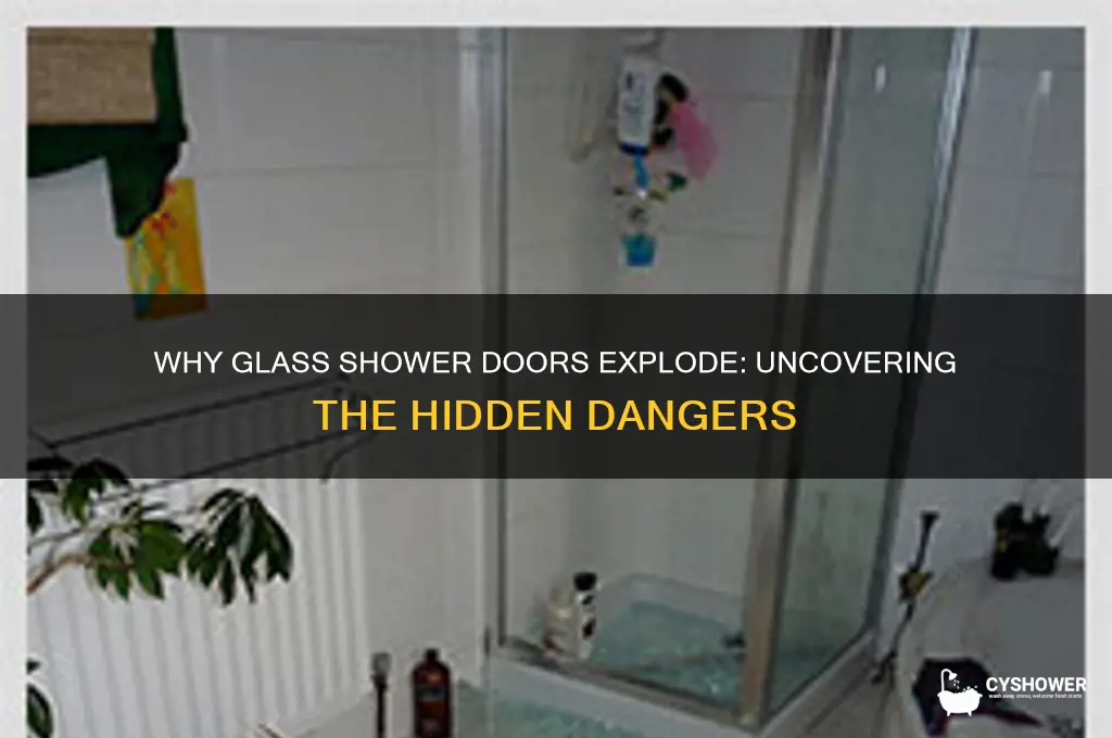 what causes a glass shower door to explode