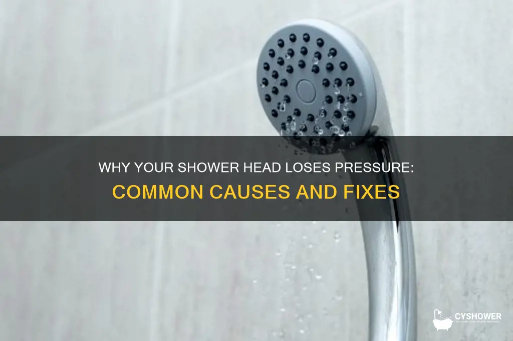 what causes a shower head to lose pressure