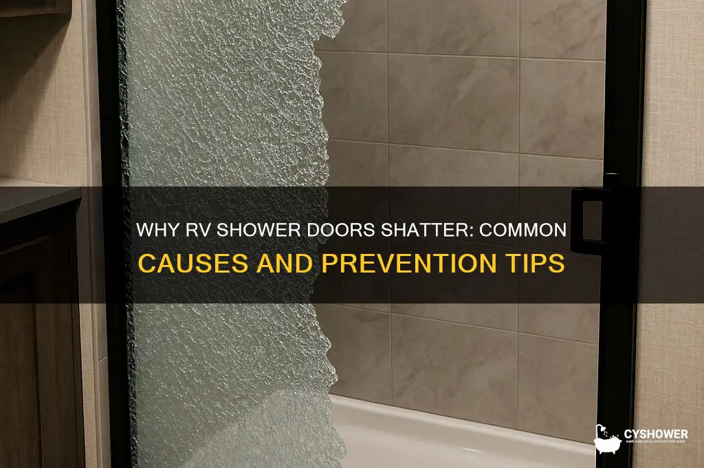 what causes an rv shower door to shatter