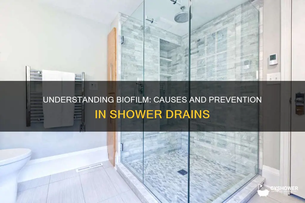 what causes biofilm in shower drain