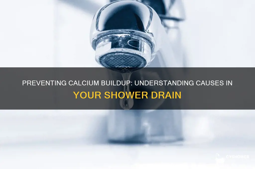 what causes calcium buildup in shower drain