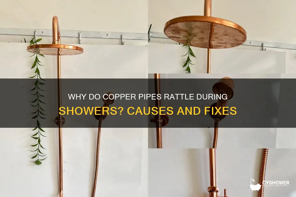 what causes copper pipes to rattle while water runs shower