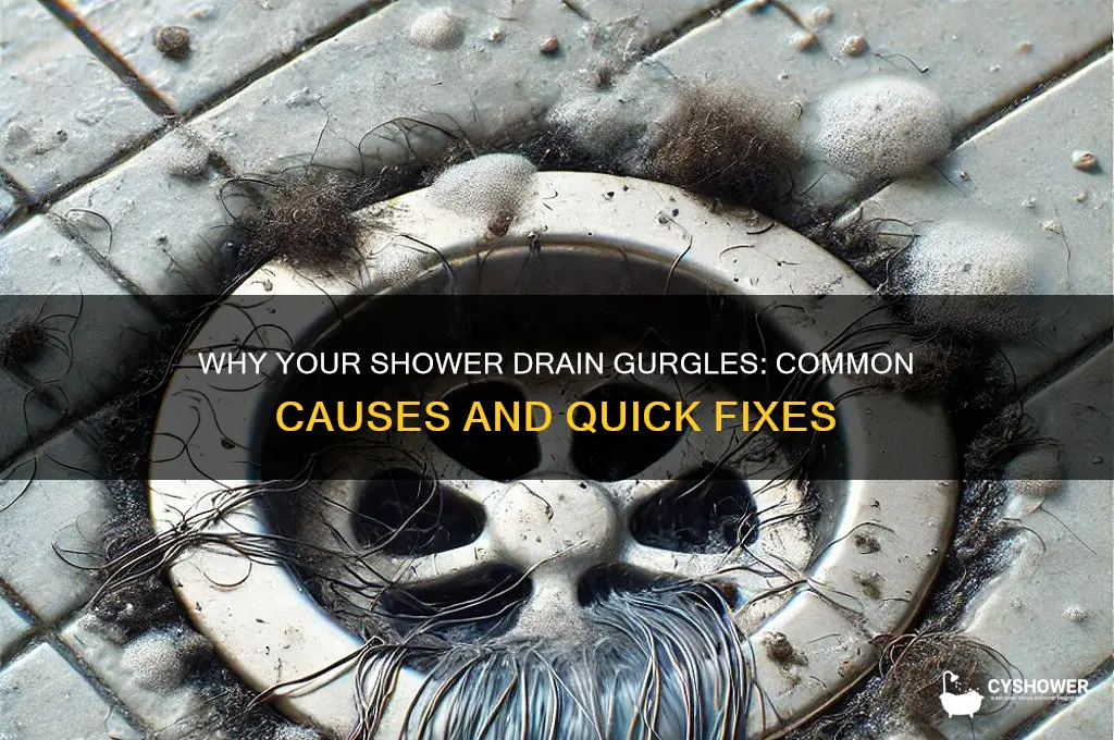 what causes gurgling in shower drain