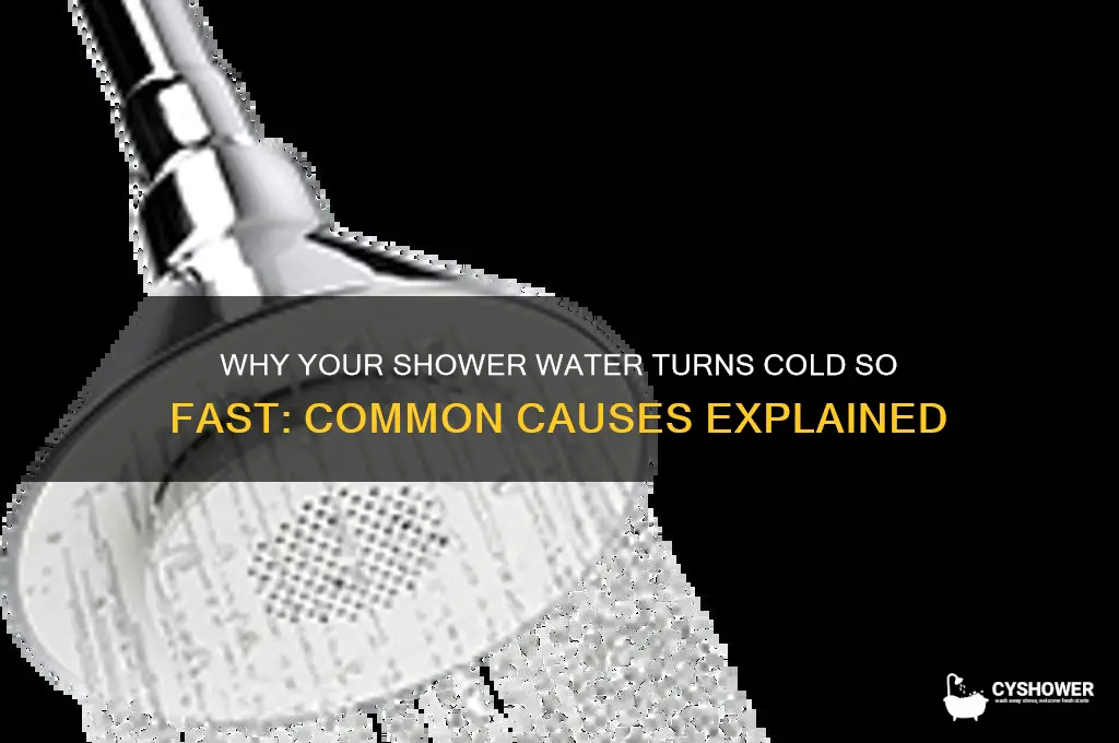 what causes hot water in shower to run cold quickly