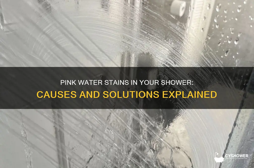 what causes pink water stains in shower
