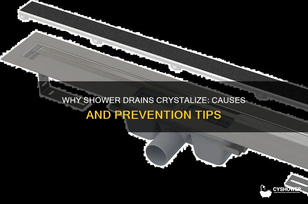what causes shower drain to crystalize