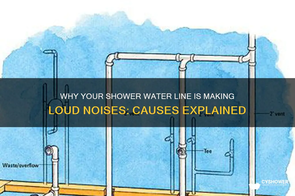 what causes water line for shower to make loud noises