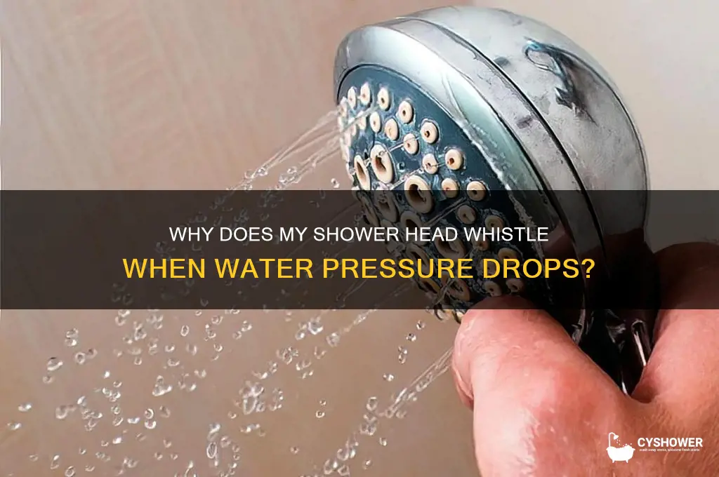 what causes whistling shower head when water pressure is low