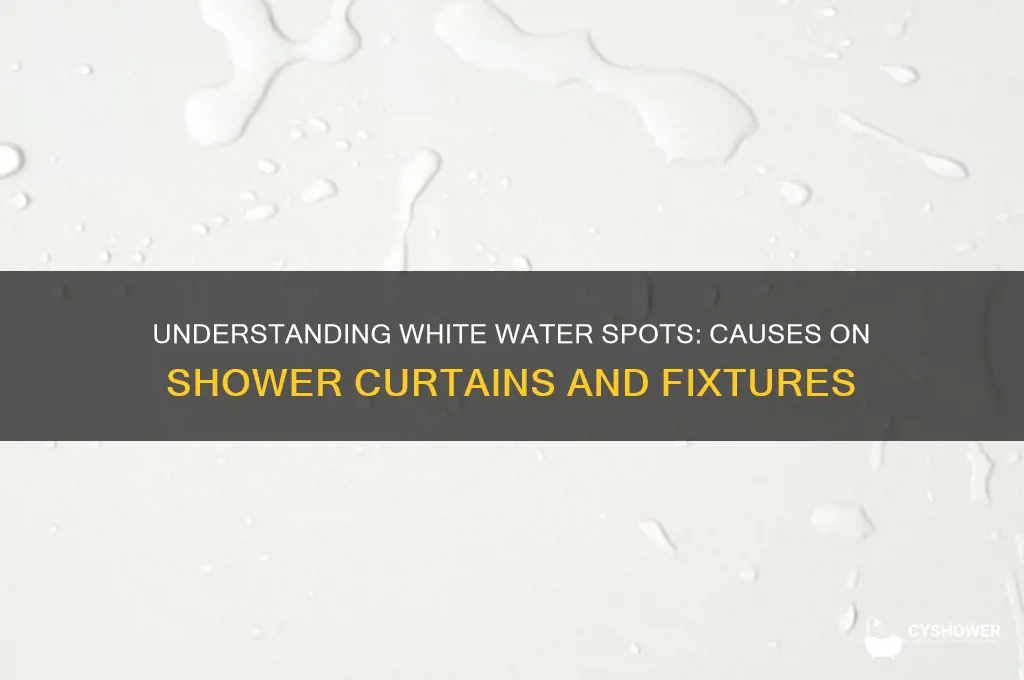 what causes white water spots on shower curtains and fixtures