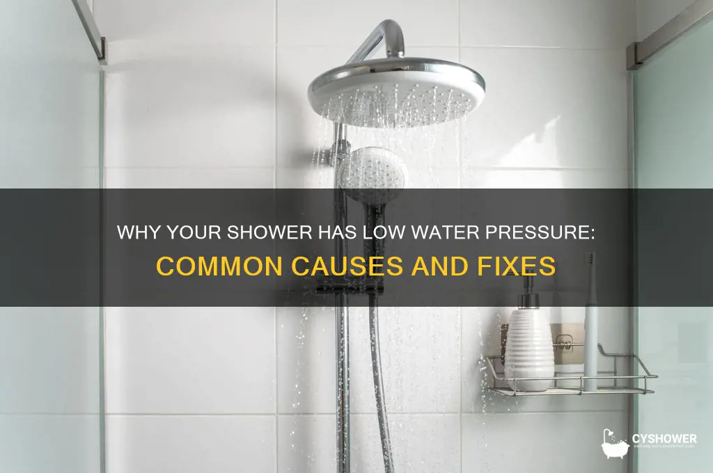 what causesless water to come out a shower