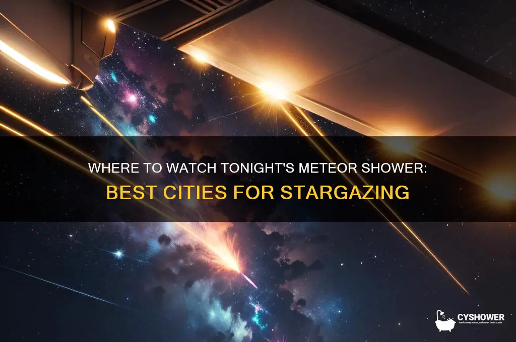what cities can you see the meteor shower tonight