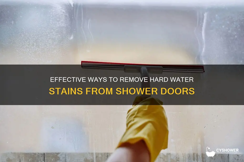 what cleans hard water stain on shower doors
