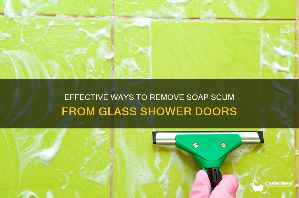 what cleans soap scum from glass shower doors