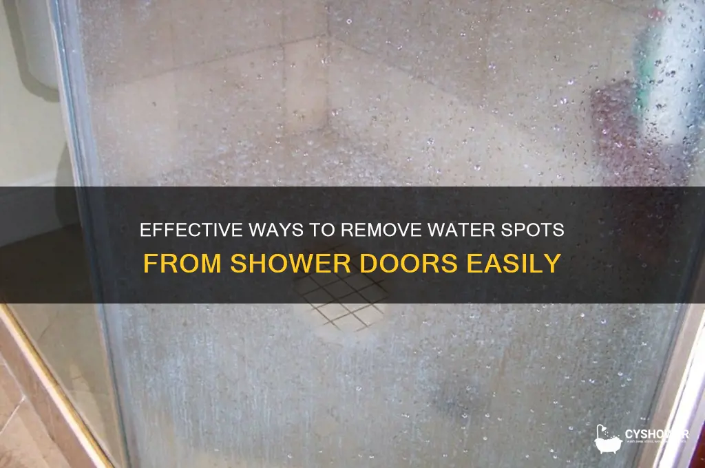 what cleans water spots off shower doors