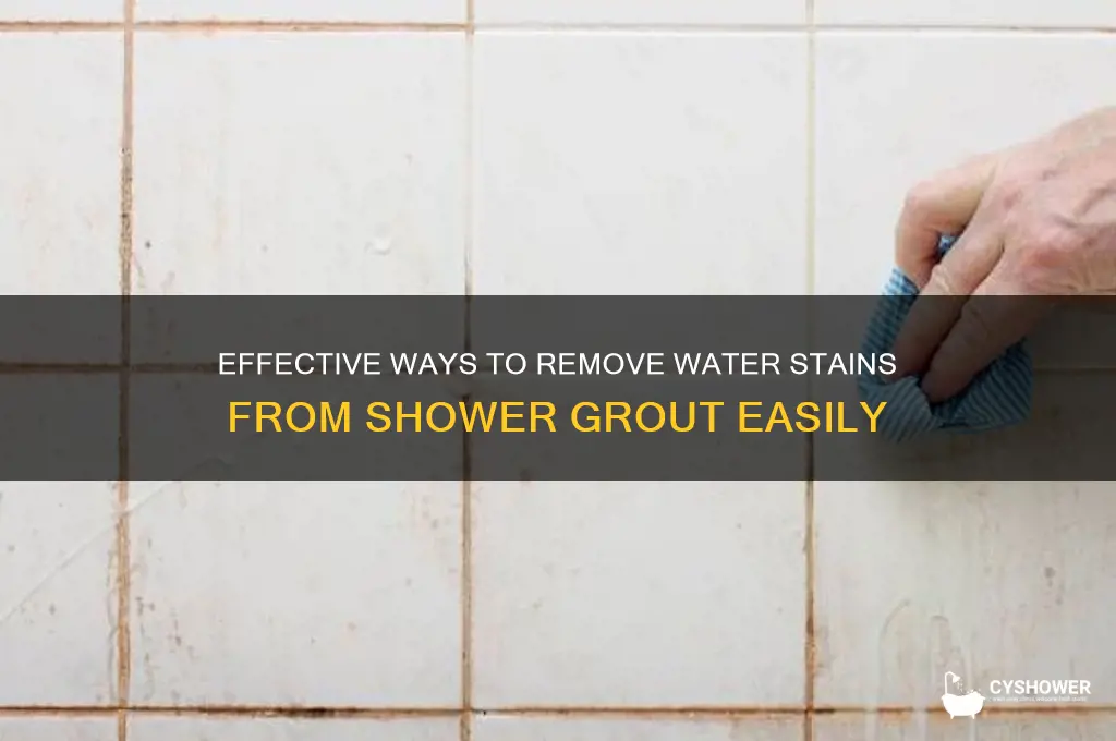 what cleans water stain off grout in shower